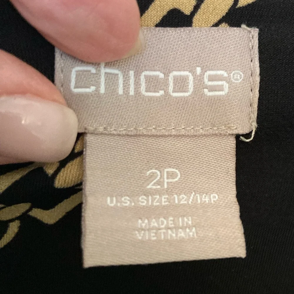 Chico’s Chain Print Wrap Dress - Picture 6 of 8